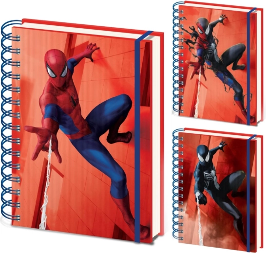 Spiderman Linsenraster-Notizbuch A5 mit Spiralbindung