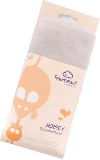 Träumeland Jersey-Spannbettlaken UNI hellgrau