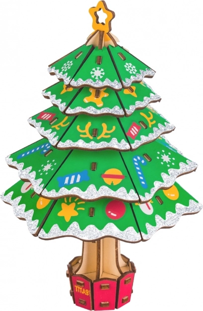 Woodcraft Holz 3D-Puzzle Weihnachtsbaum