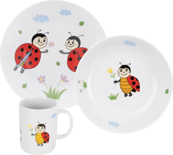 Kinder-Essgeschirr-Set Marienkäfer 3-tlg.