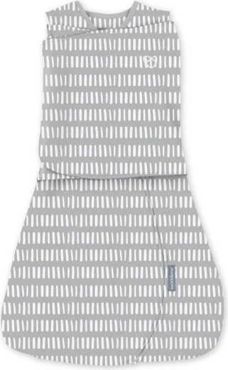 SwaddleMe Pucktuch mit freien Ärmeln TOG 1, Baumwolle, Grau, 3–6 Monate