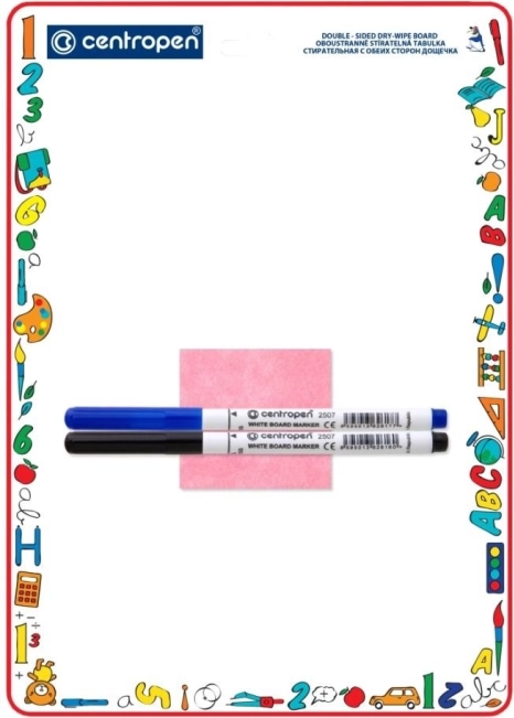 Centropen beidseitige beschreibbare Tafel A4 mit Stiften