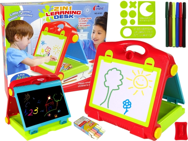 Klappbare Kindertafel 2-in-1 für Kreide