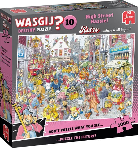 Jumbo Wasgij Retro Destiny 10: Ärger in der Hauptstraße – Puzzle mit 1000 Teilen