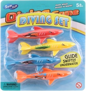 Wasserspielzeug Tauchhaie – Set mit 4 Stück