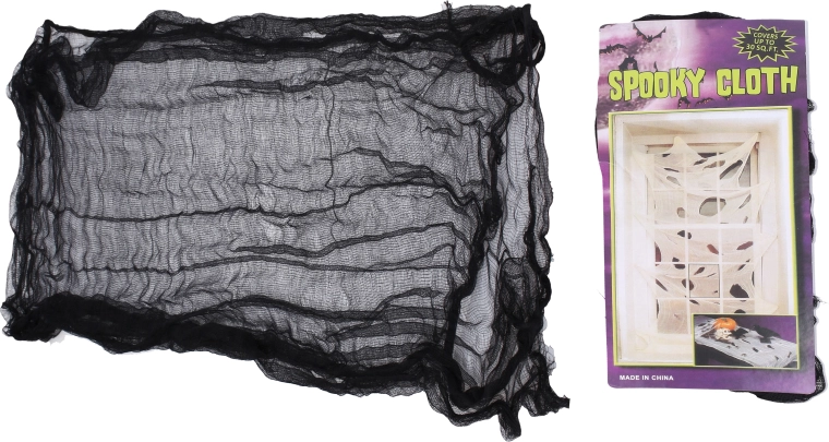 Halloween-Dekoration – Vorhang oder Tischdecke 72 × 190 cm schwarz