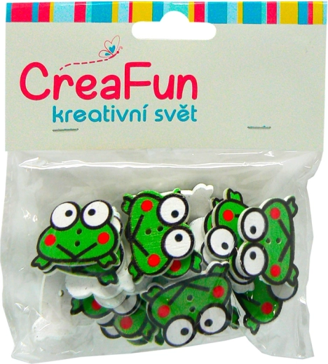 Holzperlen Frosch 20 Stk. 2,5 × 2 cm