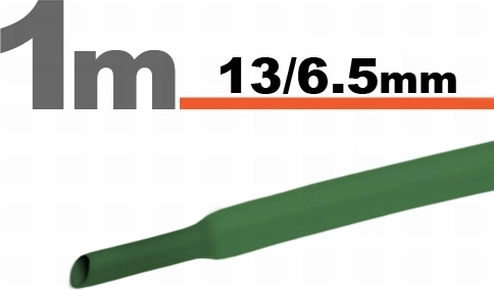 Grüner Schrumpfschlauch 13 / 6,5 mm