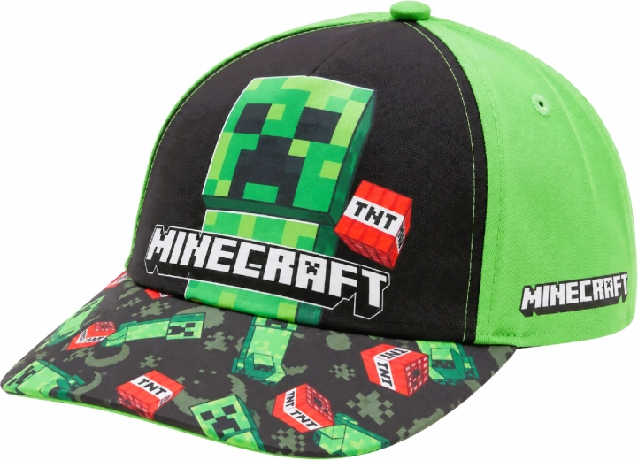 Grüne Kinder-Cap Minecraft Creeper, 55 cm