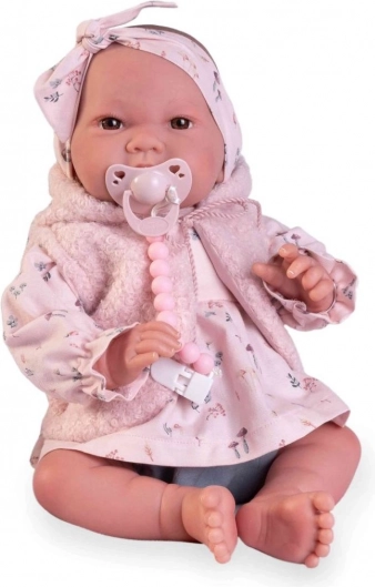 Realistische Babypuppe Sweet Reborn Nica mit Stoffkörper 42 cm