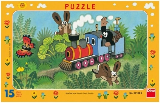 Dino Papp-Puzzle Maulwurf und Lokomotive