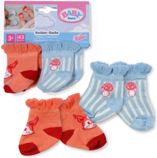 BABY born pastellfarbene Socken für Puppen (2 Paar) 43 cm