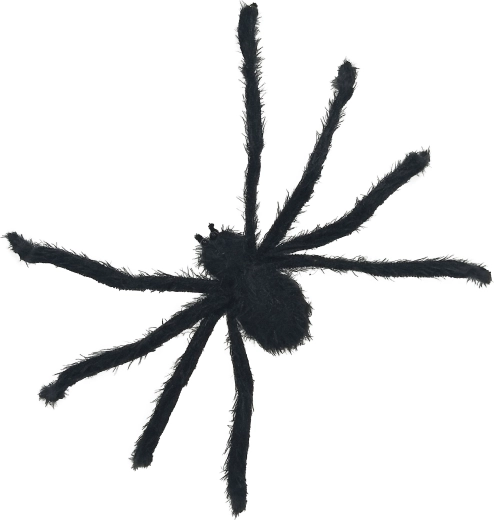 Große schwarze Spinne für Halloween, 77 cm