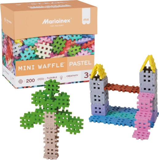 Bauset Mini Waffle Pastell 200 Stk von Marioinex