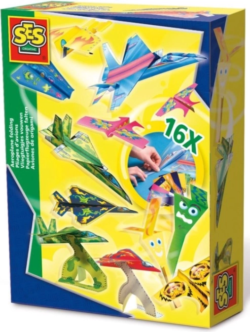 Set zur Herstellung von Papierflugzeugen für Kinder
