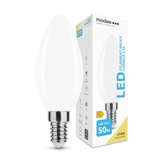 LED-Kerzenlampe E14 7W Warmweiß Modee Smart Lighting Milky Candle C35
