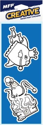 Wasser-Malspaß – Schaumstoff-Aufkleber, Set mit 2 Stück, Motiv-Mix