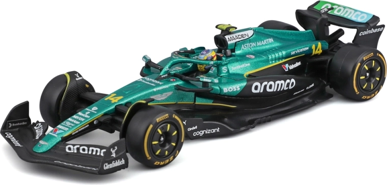 Bburago Aston Martin AMR25 2025 #14 Fernando Alonso 1:43 in dekorativer Box