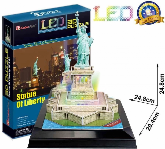 3D-Puzzle Freiheitsstatue / LED – 37 Teile