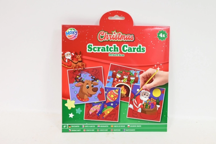 CCG Weihnachts-Kratzbilder 4 Stk. 19 × 19 cm mit Stift