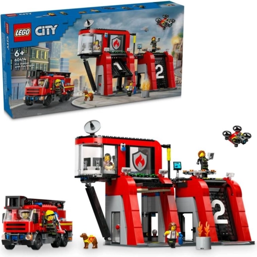 LEGO City Feuerwehrwache mit Feuerwehrfahrzeug