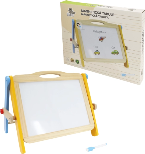 Babu beidseitige magnetische Holztafel mit Zubehör