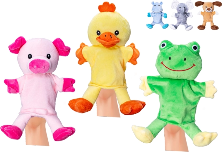 Plüsch-Handpuppe Tier 25 cm für Babys und Kinder