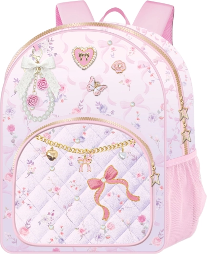 Deluxe Kinderrucksack Blumen und Schmetterling in Lila