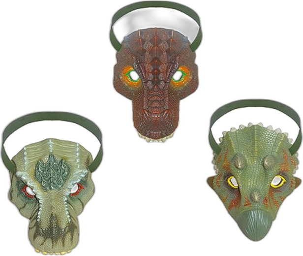 Dinosauriermaske 19 cm (3 Varianten) - 1 Stück