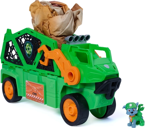Paw Patrol Dino Rescue Megasaurus-Fahrzeug mit aufblasbarem Dinosaurier und Rocky-Figur