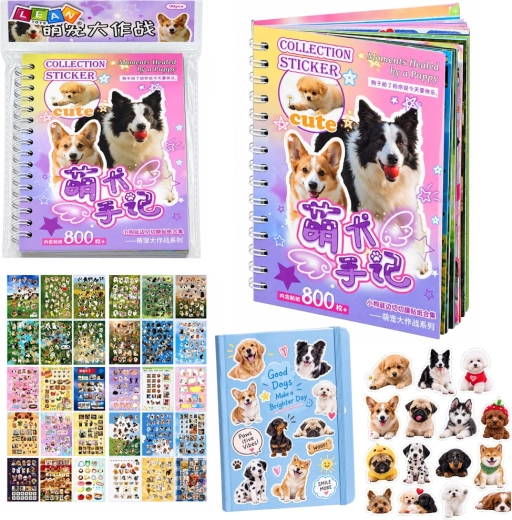 Stickerheft mit Hunden – 800 Sticker
