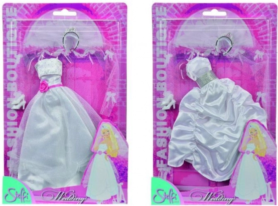 Hochzeitskleid und Schuhe für die Puppe STEFFI 29 cm