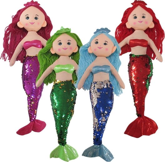 Stoffpuppe Meerjungfrau 50 cm – 4 Ausführungen