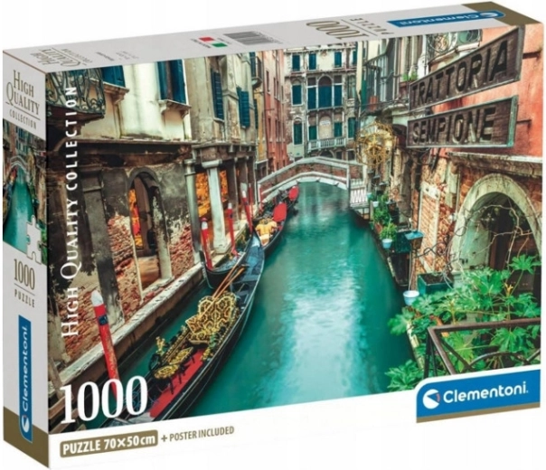 Puzzle 1000 Venedig-Kanal CLEMENTONI