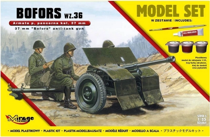 Panzerabwehrkanone BOFORS wz. 36 37 mm – Bausatz 1/35 Starter-Set