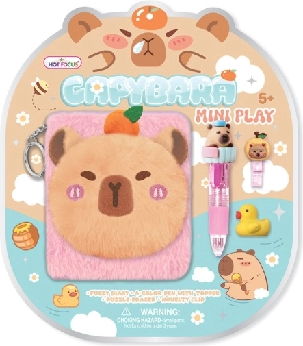Hot Focus Plüsch-Tagebuch mit Capybara-Zubehör
