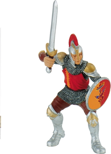 Bullyland Ritter mit Schwert in roter Rüstung