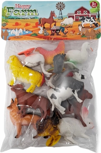 Farmtiere – Set mit 12 Bauernhoftier-Figuren