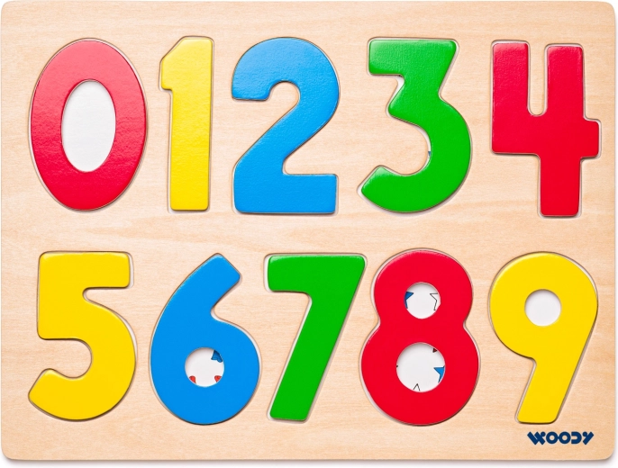 Steckpuzzle Zahlen mit Marienkäfern