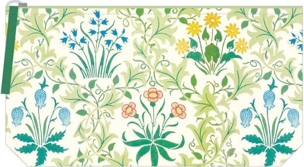 Bestickte Kosmetiktasche mit Schöllkraut-Motiv von William Morris