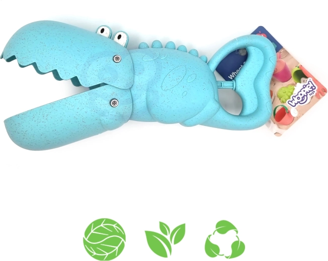 Woopie Green Krokodil-Schaufel und Sammler für Sand und Wasser, blau, aus biologisch abbaubarem Material