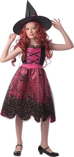 Kinderkostüm Hexe rosa 130–140 cm