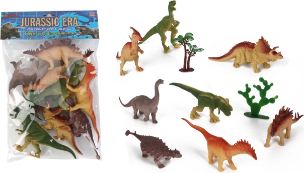 Set aus Kunststoff-Dinosauriern – 10 Stück
