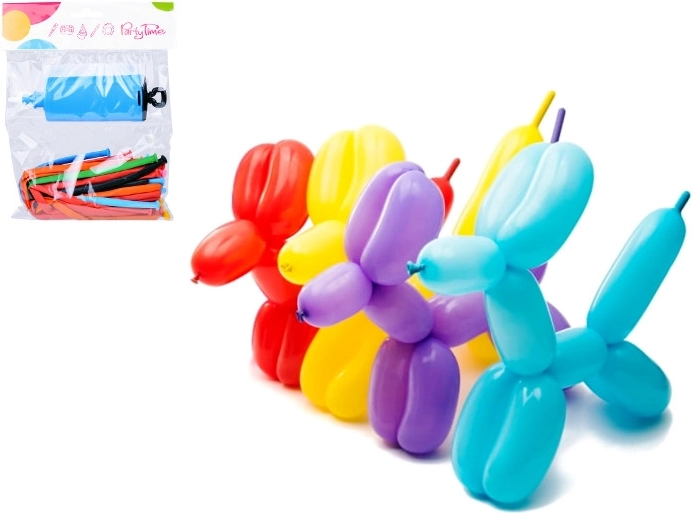Modellierballons mit Pumpe, 20 Stück