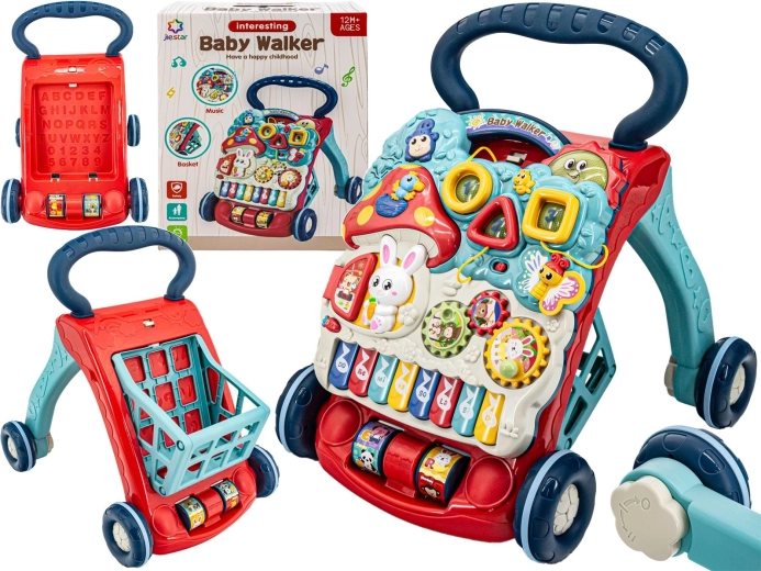 Multifunktionaler interaktiver Lauflernwagen und Schiebewagen mit Geräuschen - 1 Stück