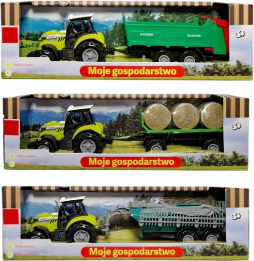 Traktor mit Anhänger mit Licht und Sound