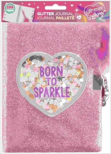 Glitzer-Tagebuch Born to sparkle - 1 Stück