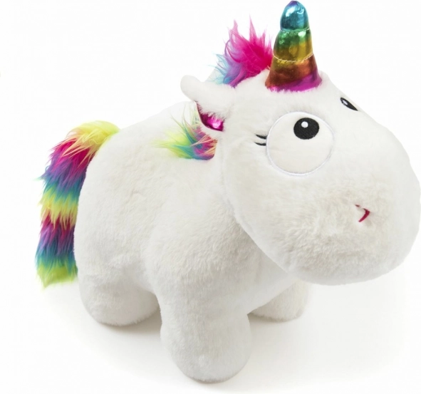 Niedliches Plüsch-Einhorn mit Regenbogenmähne – 34 cm