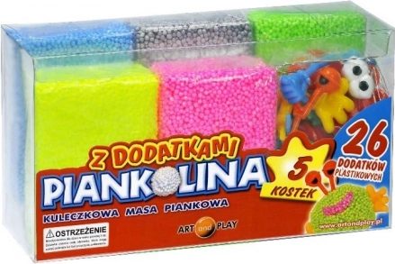 Schaumknete 5 Farben mit 26 Zubehörteilen