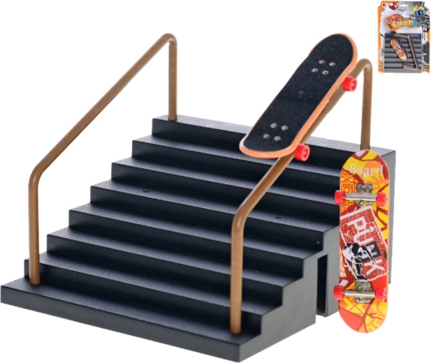 Fingerboard-Spielset mit Rampe in Treppenform
